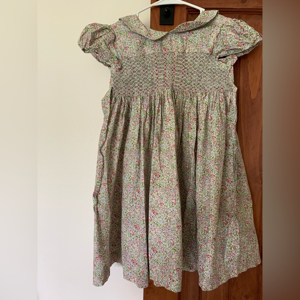 Question Everything smocked vintage inspired girls floral dress summer size 9